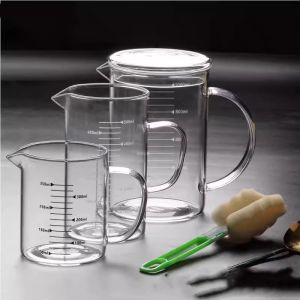 TEKANAI | Heat-Resistant Borosilicate Glass Beaker with Lid and Scale