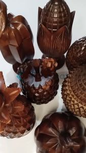 MD2H TOPLES KAYU JATI ASLI UNIK MODEL BERBAGAI MACAM BUAH