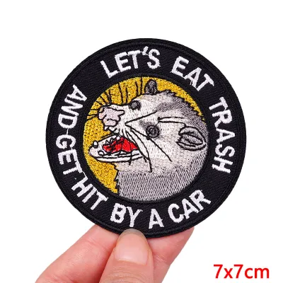 Small Animal Cat Embroidery Patch Iron On Patches For Clothing Stickers Cartoon Patches On Clothes Cute Sewing Patch Jeans Badge