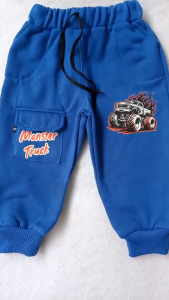 Celana Joger Anak Monster Truck Bahan Fleece Nyaman Keren Usia 6 Bulan - 5 Tahun
