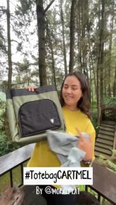 Tote Bag -Tas Ransel Multifungsi -Moral Flat-Pria Wanita - Grey  Black