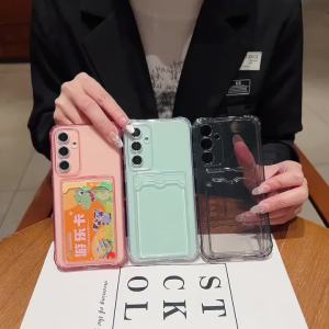 Wallet Card Holder Clear Case For Samsung A57 A55 A56 5G A54 A53 A52S 5G A37 A16 A36 A35 A34 A33 A32 A51 A15 A14 A13 Case Cover