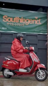 Jas Hujan Gamis Ponco Syari Non Zipper Wanita Dewasa