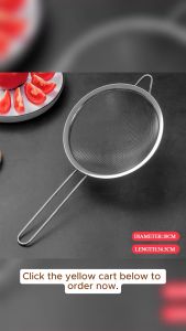 Food Strainer Premium Stainless Fine Mesh Strainers Sieve With Long Handle For Fruit Vegetable