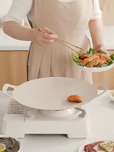 CART Wajan Konduksi Korea 34cm Original Grill Pan BBQ Anti Lengket Serbaguna Nonstick