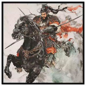 Tranh cổ trang tướng quân và chiến mã.Tranh treo tườngdán tườngsơn dầucanvas trang trí.CGI-1700