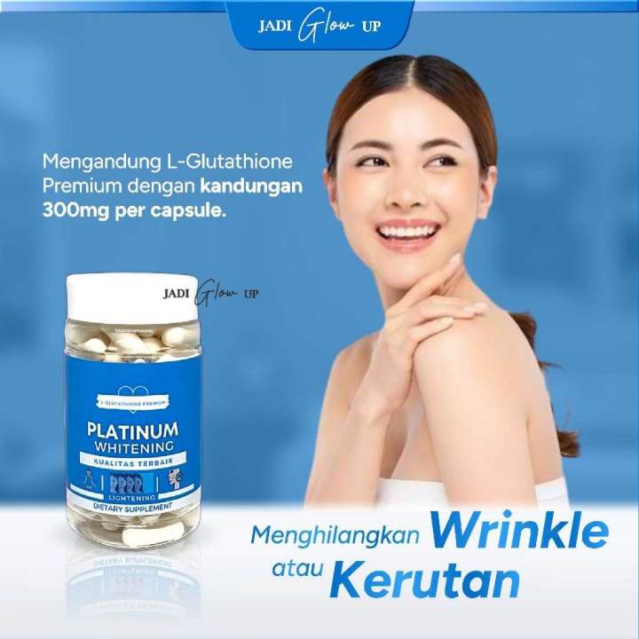 GLUTATHIONE PLATINUM WHITENING mencerahkan dan melembutkan kulit paling  dicari | Lazada Indonesia