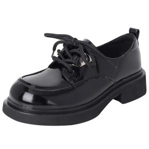 Josiny | Thick Sole Tie-up Loafers for Women