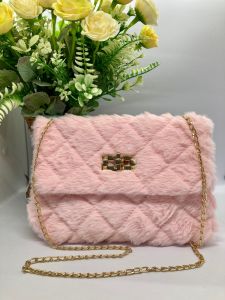 Fluffy fur shoulder bag/sling bag for women