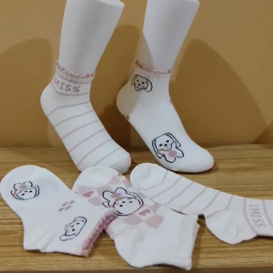S3P 5Pasang Kaus Kaki Wanita Remaja Dewasa Lucu Kaos Kaki Pendek Semata Kaki Doggy Import