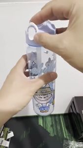 [snacknya yummy] Viral Botol Minum Anak Lucu Karakter Boneka Labubu Free Sedotan BPA