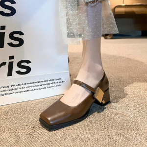 MIFEI | Chunky Heel Mary Jane Pumps Women