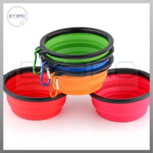 Travel Friendly Foldable Silicone Pet Bowl - Lightweight Portable Feeding Tray for Dogs Cats Camping Hiking Picnics