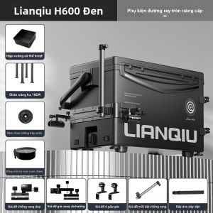 LIANQIU | Hộp Câu Cá Đa Năng Chịu Lực Màu Đen Mờ Mới Kèm Bộ Giá Đỡ Súng