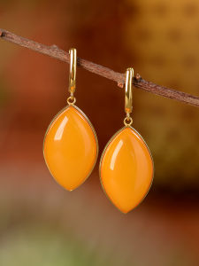 Natural Honeycomb Earrings Vintage Silver Leaf Shape Womens Simple Fashion Jewelry Earring Hanging Drop Earrings Pair