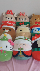 Original Christmas Squishmallows KellyToys Jazwares Soft Plush Toy Birthday Valentine Gift Animals Foods Souvenir Collection