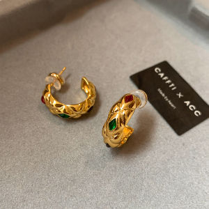 CAFFTI | Dopamine Color Zircon Diamond Ear Studs
