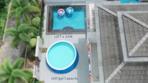 Round Inflatable Pools Adult Above Ground Blow up Pool Top Ring Summer Water Party Pools Outdoor