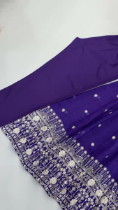 [PRE ORDER : 10 DAYS] Designer Crunchy Silk Embroidered Sequence Work Party Wear Gown with Pant and Dupatta Set _ M TO 2XL _544