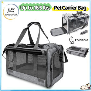 SKISOPGO Portable Breathable Mesh Shoulder Bag For Pets Cat Dog Carrier Bags Outgoing Travel Pets Handbag Transport Bag