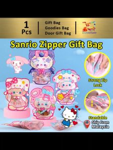 Gift Bag Sanrio Zip lock Zipper Bag Kunomi Cinnamoroll Melody  Hello Kitty Goodies Bag Snack Bag (156)