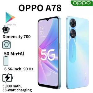 OPPO | 2026 new OPPO A78 5G Smartphone 8GB+256GB 6.56-inch 90Hz Display 50MP AI Camera 5000mAh Battery 33W Fast Charge Dual SIM