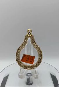 T99 ตลับพระ กรอบพระไมครอนฝังพลอย หยดน้ำ พระมหาชนก 3.4*4.9 ซม. ขนาด 3.0*4.6 ซม.หรือขนาดที่ใกล้เคียง ราคา 99 ผลต่อฟรี