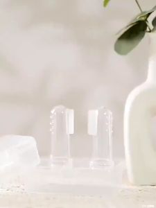 แปรงสีฟันสวมนิ้ว แปรงซิลิโคนเด็ก แปรงนวดเหงือก แปรงเหงือกเด็กทารก แปรงลิ้นทารก Finger Toothbrush พร้อมกล่อง