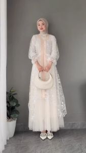 Raya Setelan Inner Outer Dan Rok Tutu Fashion Muslim Wanita Pesta Kondangan Terbaru