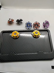 2PCS M6 Motorcycle License Plate Bolts | 6mm Hex Screws Alloy Number Plate Fastener for Bike Parts