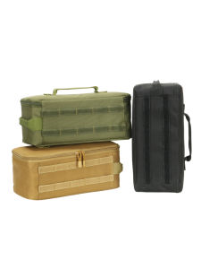 Outdoor Camping Gear Storage Bag Divided Utility Pouch Nylon Handbag for Hiking Picnic Kitchen Utensils Air Tank Accessories