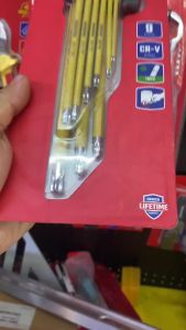 Bộ lục giác đầu hình sao kiểu chữ L loại dài 9 cái Workpro WP222008