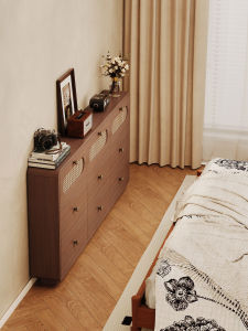 Antique Style Real Wood Multi-tier Storage Cabinet