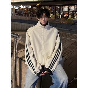 HetingHOME | Hetinghome American Style Loose Fit Jacket Couple Matching Double Sided Wear Autumn Trendy Mens Light Outerwear