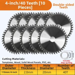 HUANGXIAOCHAO | Double-sided Tungsten Carbide Wood Saw Blade 4 Inch