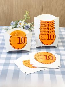 Egg Puff Brothers South Korea Gold Coin Bread Paper Box Disposable Gold Coin Burning Takeaway Packing Box Baking Cake Packaging Box