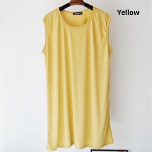 plus Size Womens Sleepwear Vest Dress Home Clothes Ultra-Fat 200 Pounds 300 Extra Large Sleeveless round Neck Polyester Cotton Blend