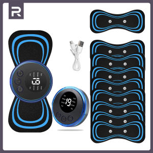 RUNVEX Máy mát xa cổ vai gáy Máy massage xung điện 8 chế độ 19 mức độ sạc USB Máy massage toàn thân cao cấp