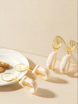 Usbettas | Baby Self-Feeding Training Spoon and Fork Set
