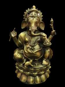 [Advika Statue] Copper Lord Ganesha Hindu Elephant God of Success Statue 16cm x 23cm