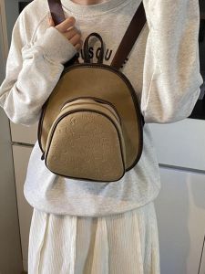 Elegant Fashionable Small Backpack Casual Stylish Spring 2025 New Arrival Trendy Backpack Soft Surface Zipper Closure Womens Bag