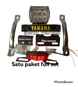 Paket Bandung Style Lampu 24 LED 3 Senja / Lampu Stop Rx-King Mini / Kumisan Yamaha / behel samping Rx-king Full Set