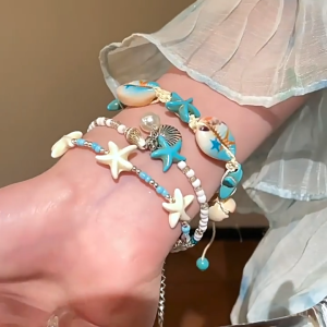 Nicedays🍒Gelang Serbaguna Gaya Bohemian Gelang Bintang Laut Kerang Keong Gelang Manik-manik COD