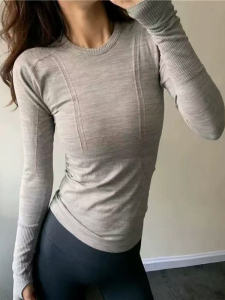 Slimming Breathable Flexible Long Sleeve T-Shirt Womens Activewear