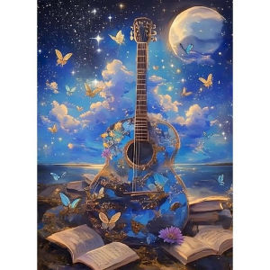 Jigsaw Puzzle Colorful Guitar And Scenery Music Landscape Art For Adults Great Perfect Family Fun Relaxing Brain Teaser Gift