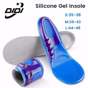 DIDI 1Pair Shock-Absorbing Insole Orthotic Arch Support Foot Pain Massaging Silicone Gel Soft Sport Shoe Anti-Shock Insoles Pad for Men Women