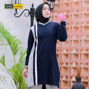 MIXEDCLOTHING Atasan baju olahraga muslimah tunik wanitaatasan olahraga muslim