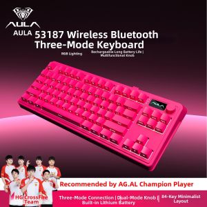 AULA | Wireless 3-Mode Mechanical Feel RGB Membrane Keyboard