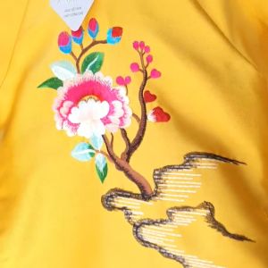 Áo Dài Bé Trai Bé Gái Gia Đình Tết Đoàn Viên Màu Vàng