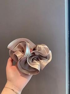 Korean Satin Scrunchies Elastic Hair Band Bow for Women Big Hair Tie Simple Elegance New Style Ponytail Hair Accessories
